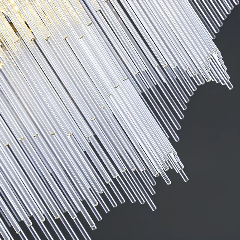 Стельова люстра Sirius з кришталевим плафоном під вісім ламп E14 золота IP20 Ш 5154/600 GD