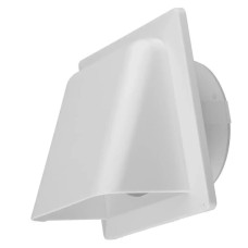 Вентиляционный колпак с клапаном и фланцем 140х140, d-100, белый MiniMax