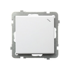 Выключатель 1-й проходной без рамки Ospel Sonata Белый