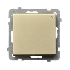 Выключатель 1-й проходной без рамки Ospel Sonata Золото