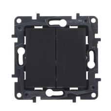 Выключатель Niloe Step черный 2-кл проходной Legrand ( 863508 )