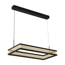 Подвесная LED люстра 28W Interees с прямоугольным плафоном 3000-6400К с пультом черная IP20 V QQD3122 BK