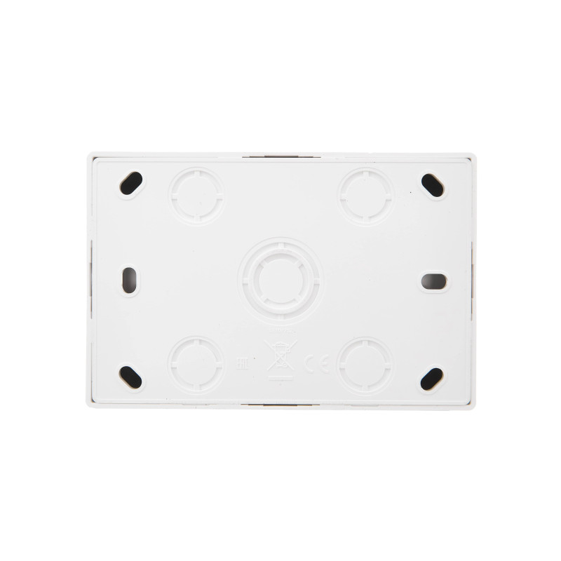 Розетка 2-на накладна з/з закритий корпус білий 752-0200-127B LETO Lezard