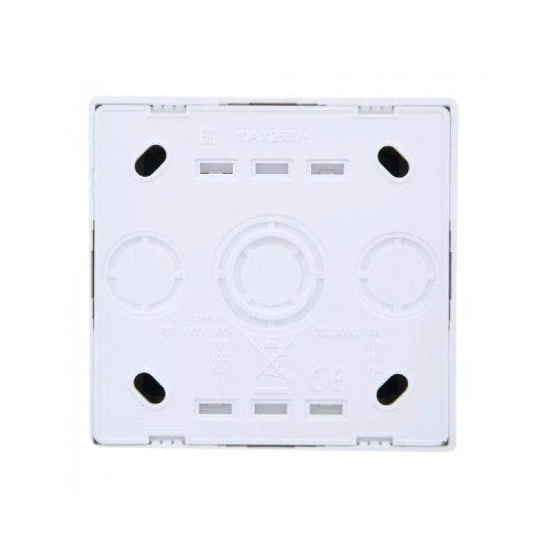 Вимикач 1-ий накладний білий 752-0200-100 LETO Lezard