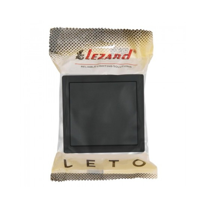 Выключатель 1-ый накладной черный 752-4200-100 LETO Lezard