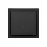 Выключатель 1-й накладной проходной черный 752-4200-105 LETO Lezard