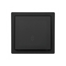 Выключатель 1-й накладной проходной черный 752-4200-105 LETO Lezard