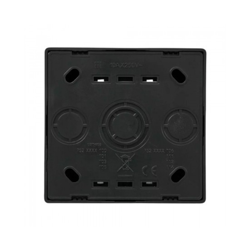 Выключатель 2-ой накладной с подсветкой черный 752-4200-112 LETO Lezard