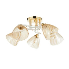 Люстра декоративная потолочная INTEREES на 5 плафонов V 6120-5 FG+WH