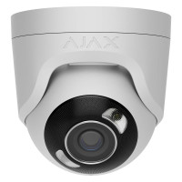 Проводная купольная IP-камера с гибридной подсветкой Ajax TurretCam HL (8 Mp/2.8 mm) white