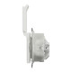 Розетка з заземленням кришкою та шторками IP44 біла Sedna Design & Elements SDD211024