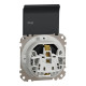Розетка з заземленням кришкою та шторками IP44 чорна Sedna Design & Elements SDD214024