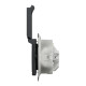 Розетка з заземленням кришкою та шторками IP44 чорна Sedna Design & Elements SDD214024
