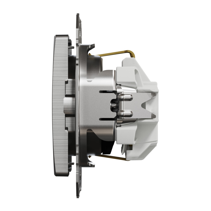 Розетка с заземлением и шторками матовый алюминий Sedna Elements Schneider Electric SDD170022