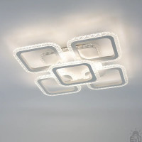 Управляемая светодиодная люстра ROOM ICE 70W 6S SMART 380x380x75-WHITE-220-IP20 Esllse