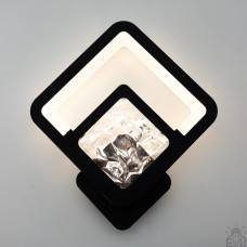 Накладной светодиодный светильник бра TETRA ICE 13W S-288x255x46-BLACK-220-IP20 Esllse