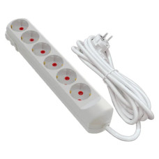 Удлинитель бытовой с/из 6 гнезд на 2 метра NEOMAX NX501602