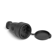 Штепсельна розетка IP44 з/з 16А з кришкою TITANUM STANDARD (ТF-SK116IP-B)