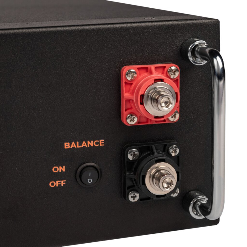 Акумулятор LP LiFePO4 51,2V - 100 Ah (5120Wh) (BMS SP 100A/50А) RM RS485/CAN LCD BL 38135