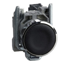 Кнопка черная без фиксации 1НО серия Harmony XB4 металл, Schneider Electric (XB4BA21)