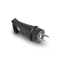 Вилка сетевая IP44 с/из прямая 16A с черной ручкой TITANUM STANDARD (ТF-PL316IP-B)