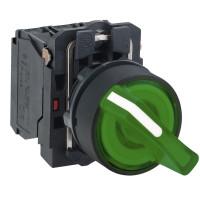 Двопозиційний перемикач з підсв, з фікс. зелений 1NO+1NC, 230-240V AC IP66 Schneider Electric