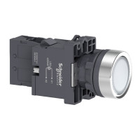 Кнопка с подсветкой со встроенной светодиодной лампой белого цвета, 1NO (XA2EW31B1)