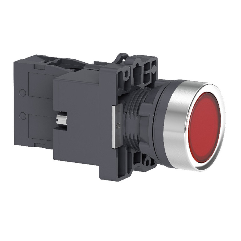 Кнопка с подсветкой со встроенной светодиодной лампой красного цвета, 1NC (XA2EW34M2)