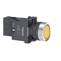 Кнопка с подсветкой со встроенной светодиодной лампой желтого цвета, 1NO (XA2EW35B1)