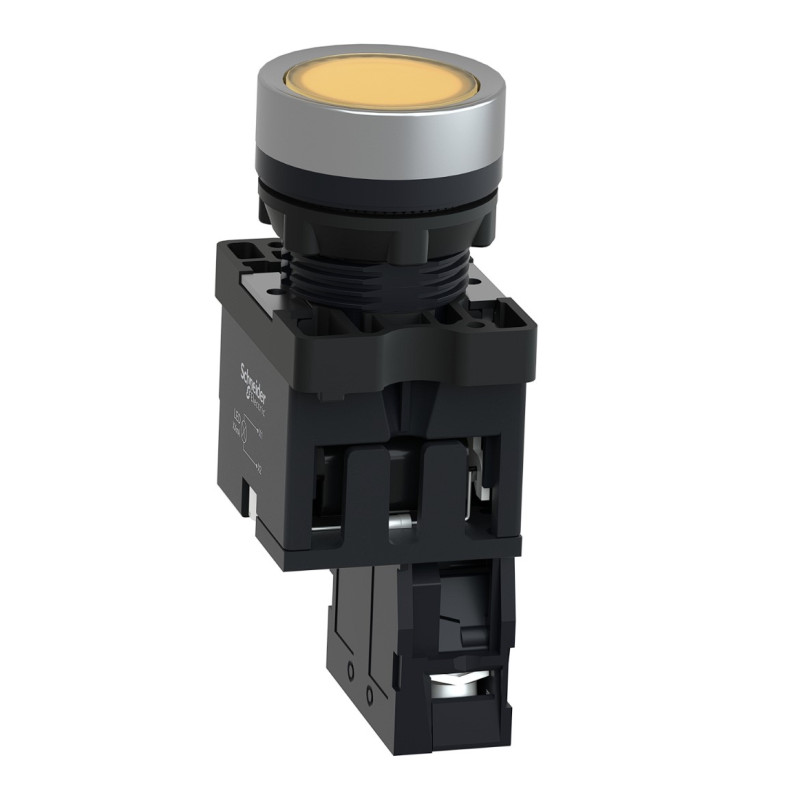 Кнопка с подсветкой со встроенной светодиодной лампой желтого цвета, 1NO (XA2EW35M1)