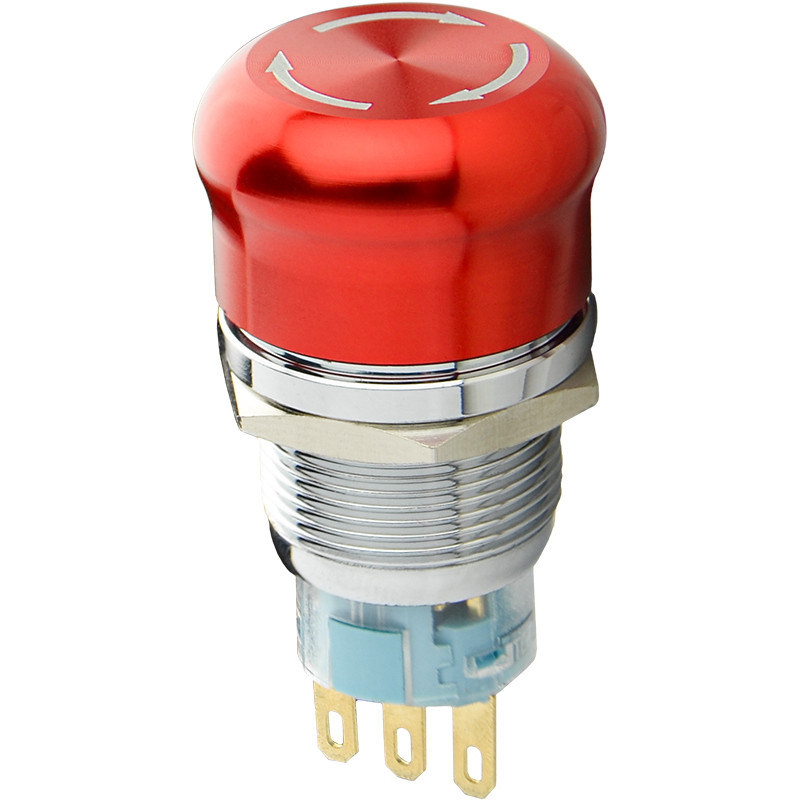 Кнопка металева АСКО-УКРЕМ TY 19C-S11/1 повернення поворотом 1NO+1NC (A0140010215)