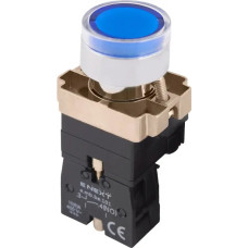Кнопка с подсветкой со встроенной светодиодной лампой синего цвета, 1NO (XA2EW36B1)