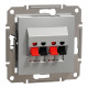Аудіорозетка Asfora Schneider Electric алюміній EPH5700161