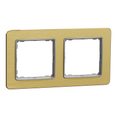 Рамка 2-х постовая матовое золото Sedna Elements Schneider Electric SDD371802