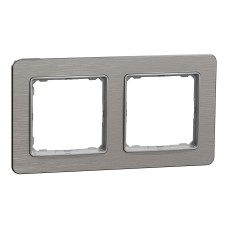 Рамка 2-х постовая матовый алюминий Sedna Elements Schneider Electric SDD370802