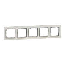 Рамка 5-ти постовая белое стекло Sedna Elements Schneider Electric SDD360805