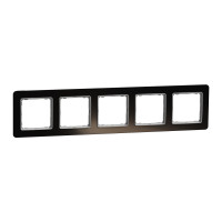 Рамка 5-ти постовая черное стекло Sedna Elements Schneider Electric SDD361805
