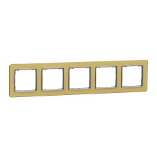 Рамка 5-ти постовая матовое золото Sedna Elements Schneider Electric SDD371805