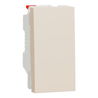 Выключатель 1-клавишный кнопочный (1 модуль) 10А Unica New Schneider Electric бежевый NU310644