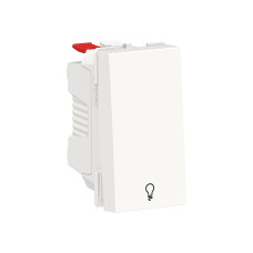 Выключатель 1-клавишный "Свет" (1 модуль) 10А Unica New Schneider Electric белый NU310618L
