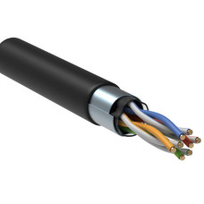 Витая пара ЗЗКМ cat5E F/UTP 4х2х0,51 наружный черный экранированный (1м) 7091002