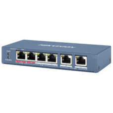 Коммутатор 4 порта неуправляемый Hikvision DS-3E0106HP-E POE