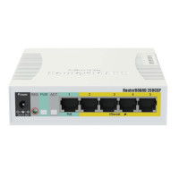 Коммутатор 5 портов управляемый MikroTik RB260GSP (CSS106-1G-4P-1S) PoE