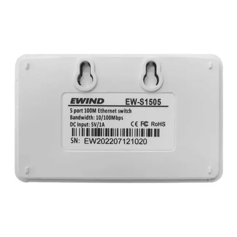 Коммутатор 5 портов неуправляемый Ewind EW-S1505 100M