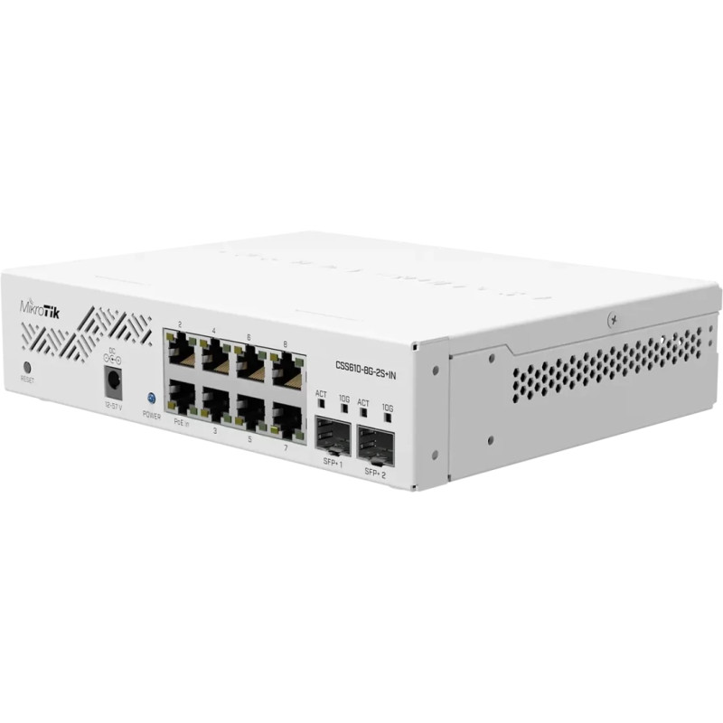 Комутатор 8 портів керований MikroTik CSS610-8G-2S+IN