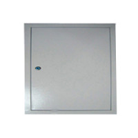 Дверцы металлические белые 300х300x35 + замок РДгп-04 Элтис 72728