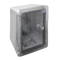 Бокс монтажний ABS пластик IP65 прозора дверка 200x300x130 Eltis Electric 11642