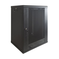 Шкаф коммуникационный EServer 12U 600х500х637 стекло, черный