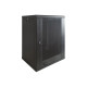 Шафа комунікаційна EServer 12U 600х600х637 скло, чорна 