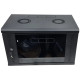 Шафа комунікаційна EServer 6U 600х500х370 скло, чорна 